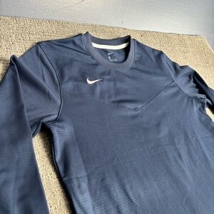 Nike Men's Dark Blue Dri-FIT Long Sleeve Tee